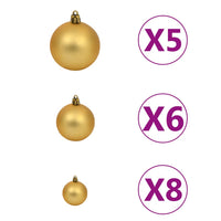 Thumbnail for Weihnachtsbaum Schlank mit LEDs & Kugeln Rosa 240 cm