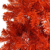 Thumbnail for Weihnachtsbaum Schlank mit LEDs & Kugeln Rot 150 cm