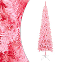 Thumbnail for Schlanker Weihnachtsbaum mit LEDs & Kugeln Rosa 210 cm