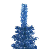 Thumbnail for Schlanker Weihnachtsbaum mit LEDs & Kugeln Blau 150 cm