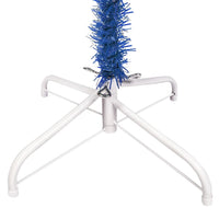 Thumbnail for Schlanker Weihnachtsbaum mit LEDs & Kugeln Blau 150 cm