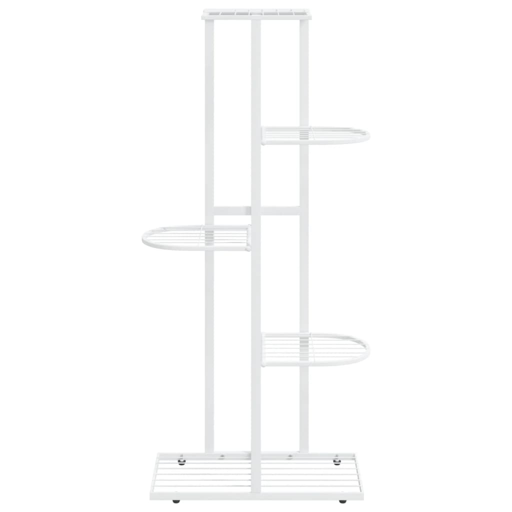 Blumenständer 5-Etagen 43x22x98 cm Weiß Metall