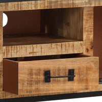 Thumbnail for TV-Schrank 110x31x46 cm Raues Mangoholz