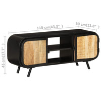 Thumbnail for TV-Schrank 110x30x45 cm Raues Mangoholz