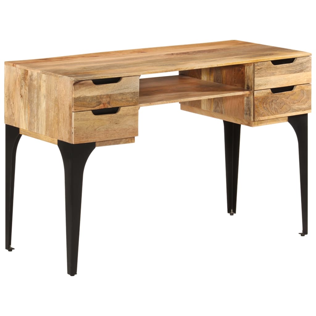 Schreibtisch 110x50x76 cm Massivholz Mango