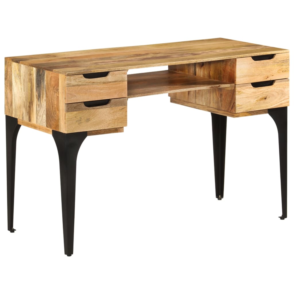 Schreibtisch 110x50x76 cm Massivholz Mango