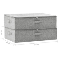Thumbnail for Aufbewahrungsboxen 2 Stk. Stoff 70x40x18 cm Grau