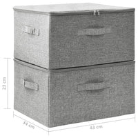 Thumbnail for Aufbewahrungsboxen 2 Stk. Stoff 43x34x23 cm Grau