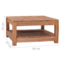 Thumbnail for Couchtisch 68x67x35 cm Massivholz Teak