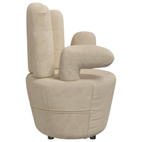 Thumbnail for Stuhl in Handform Hellgrau Samt