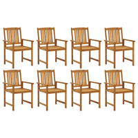 Thumbnail for Gartenstühle mit Kissen 8 Stk. Massivholz Akazie