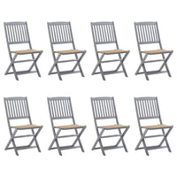 Thumbnail for Klappbare Gartenstühle 8 Stk. mit Kissen Massivholz Akazie