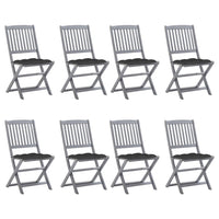 Thumbnail for Klappbare Gartenstühle 8 Stk. mit Kissen Massivholz Akazie