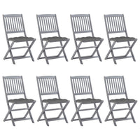 Thumbnail for Klappbare Gartenstühle 8 Stk. mit Kissen Massivholz Akazie