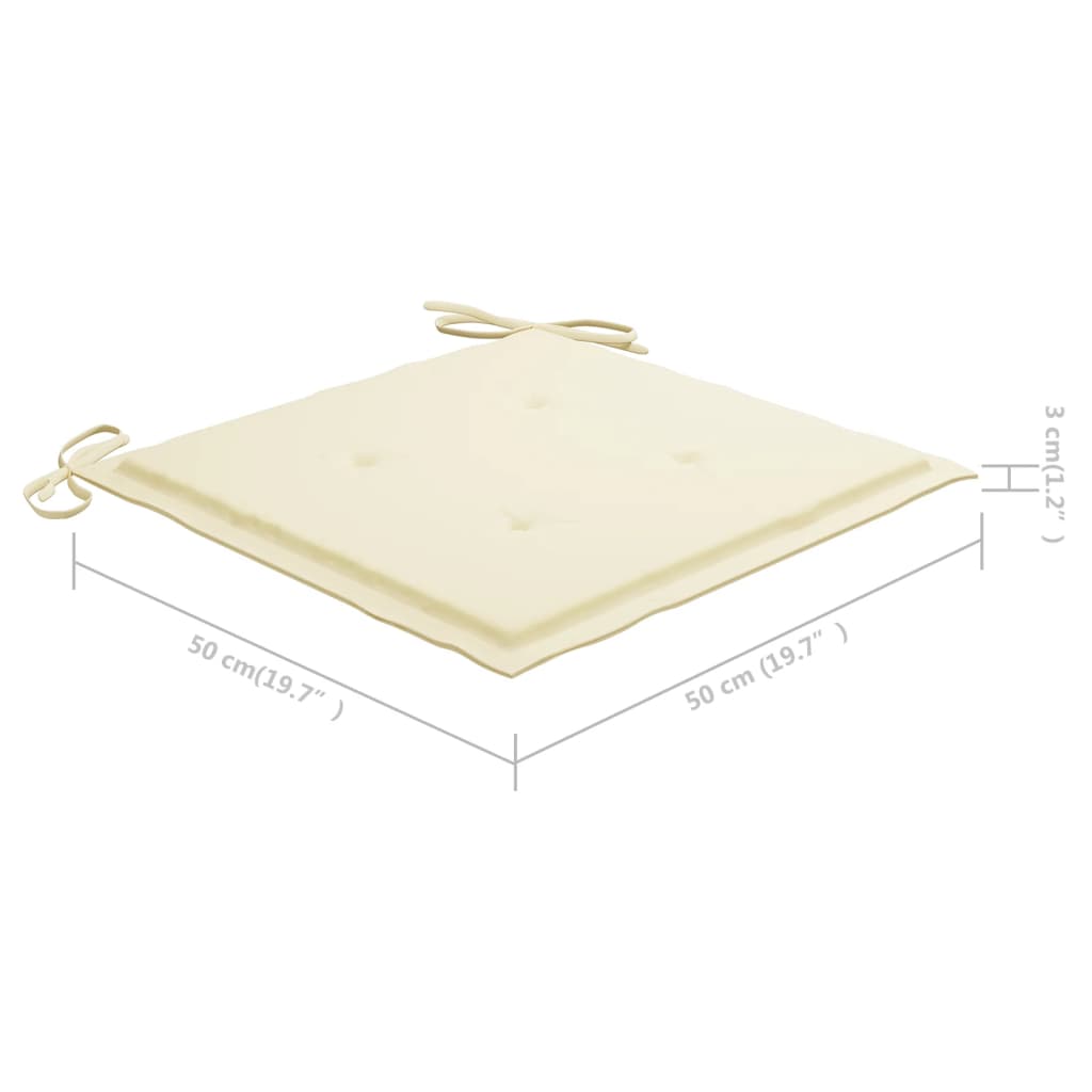 Garten-Essstühle 4 Stk. mit Kissen Massivholz Akazie