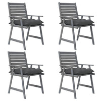 Thumbnail for Garten-Essstühle mit Kissen 4 Stk. Massivholz Akazie