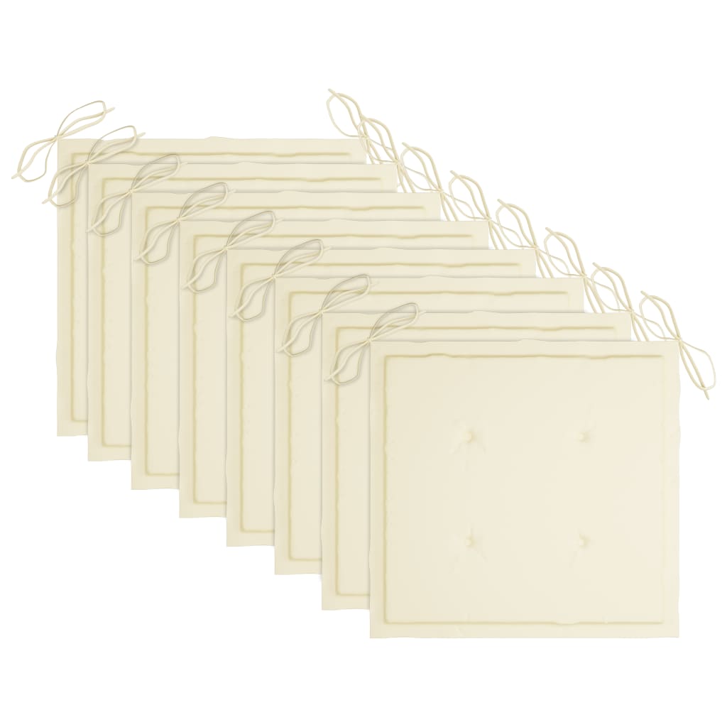 Garten-Essstühle mit Kissen 8 Stk. Massivholz Akazie