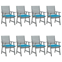 Thumbnail for Garten-Essstühle mit Kissen 8 Stk. Massivholz Akazie