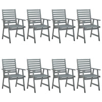 Thumbnail for Garten-Essstühle mit Kissen 8 Stk. Massivholz Akazie