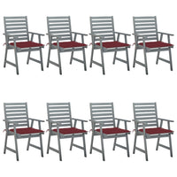 Thumbnail for Garten-Essstühle mit Kissen 8 Stk. Massivholz Akazie