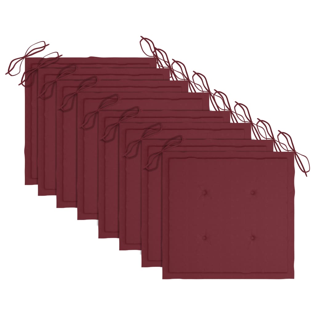 Garten-Essstühle mit Kissen 8 Stk. Massivholz Akazie