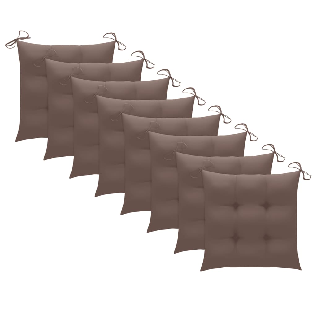 Garten-Essstühle mit Kissen 8 Stk. Massivholz Akazie