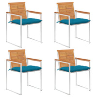 Thumbnail for Gartenstühle 4 Stk. mit Kissen Massivholz Akazie