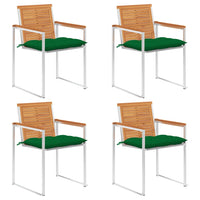 Thumbnail for Gartenstühle 4 Stk. mit Kissen Massivholz Akazie