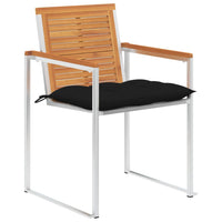 Thumbnail for Gartenstühle 4 Stk. mit Kissen Massivholz Akazie