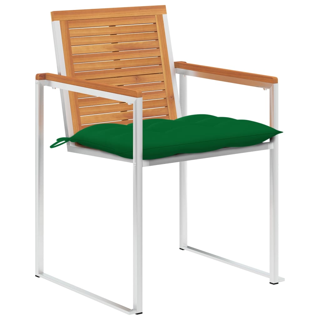 Gartenstühle 6 Stk. mit Kissen Massivholz Akazie