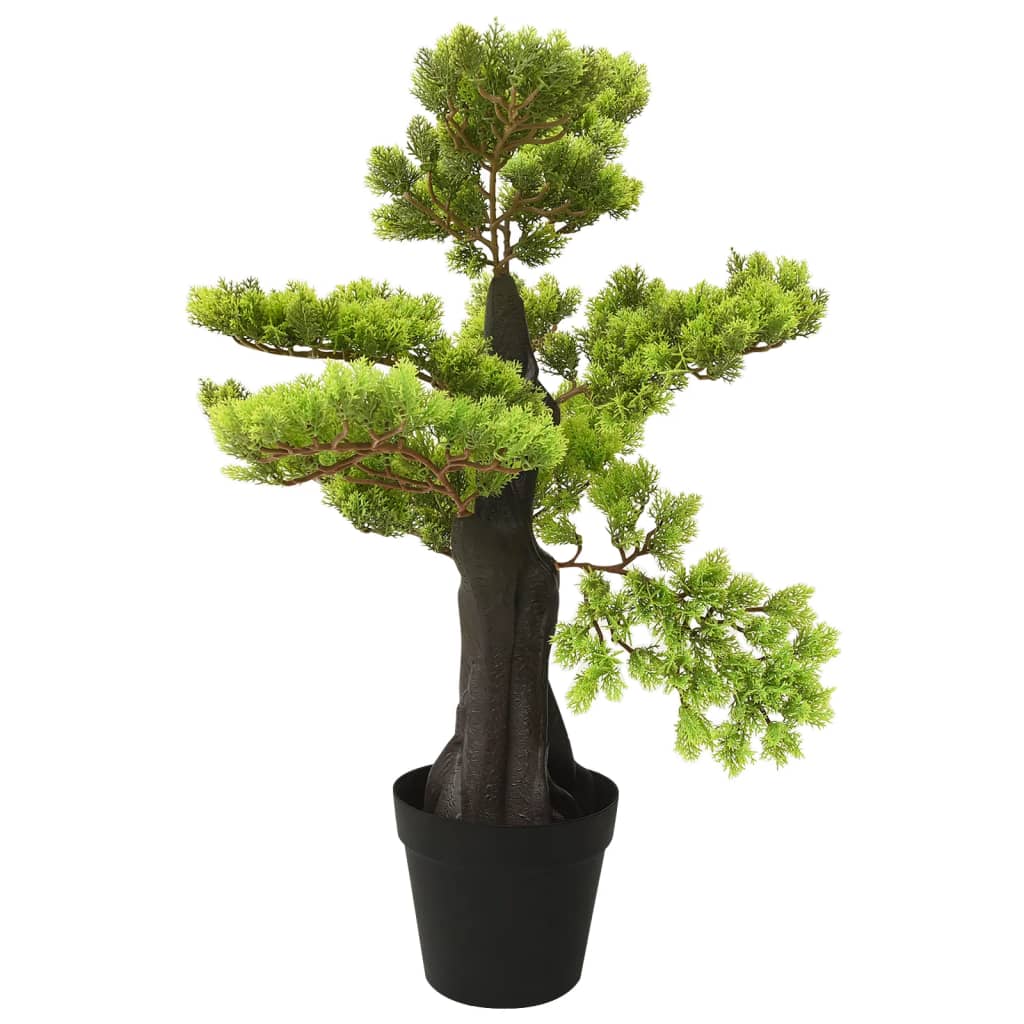Künstlicher Bonsai Zypresse mit Topf 60 cm Grün