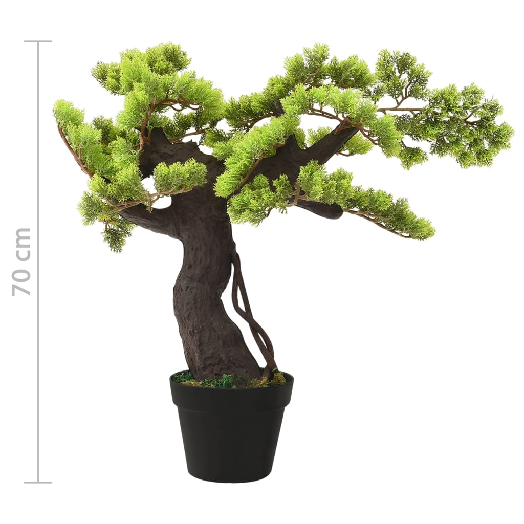 Künstlicher Bonsai Zypresse mit Topf 70 cm Grün