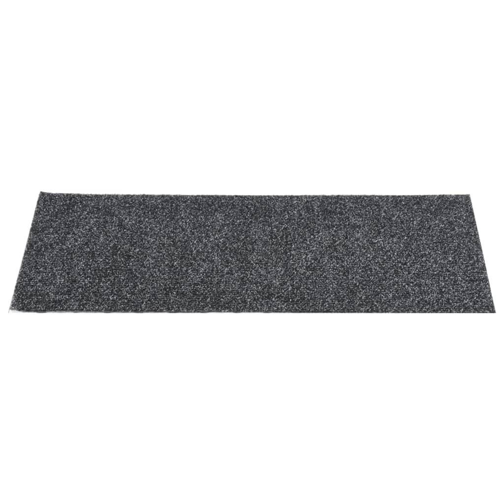 Selbstklebende Treppenmatten 15 Stk. Rechteckig 60x25 cm Grau