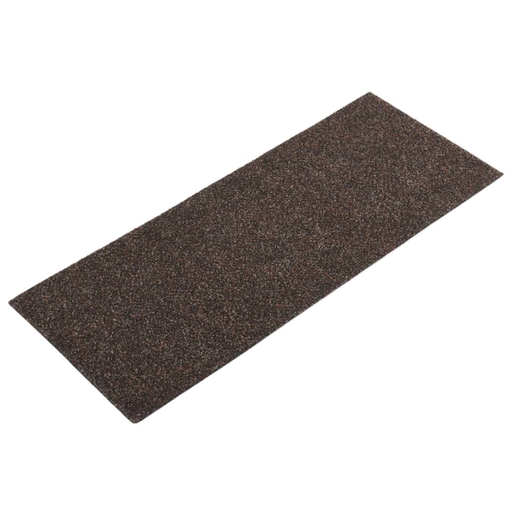 Selbstklebende Treppenmatten 15 Stk. 60x25 cm Dunkelbraun