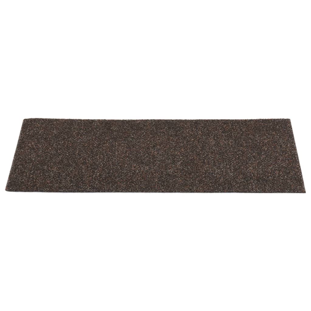 Selbstklebende Treppenmatten 15 Stk. 60x25 cm Dunkelbraun