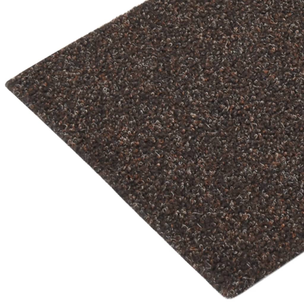 Selbstklebende Treppenmatten 15 Stk. 60x25 cm Dunkelbraun