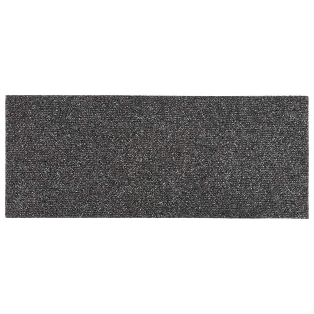 Selbstklebende Treppenmatten 15 Stk. 60x25 cm Graubraun