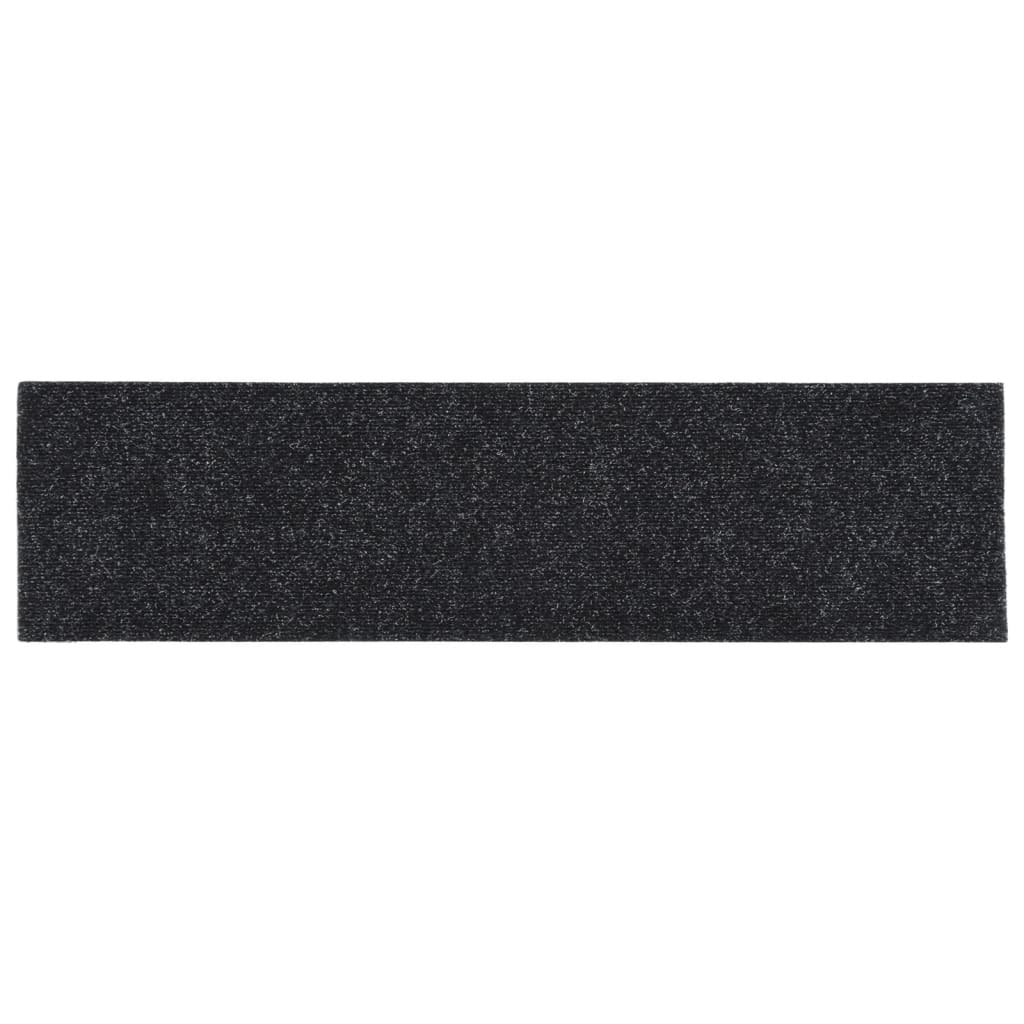 Selbstklebende Treppenmatten 15 Stk. Rechteckig 76x20cm Schwarz