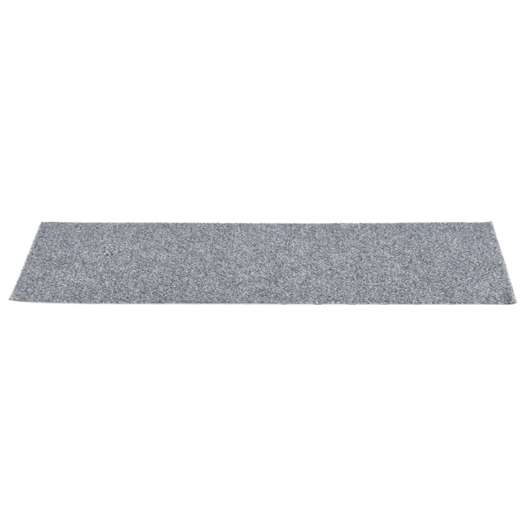 Selbstklebende Treppenmatten 15 Stk. 76x20 cm Hellgrau