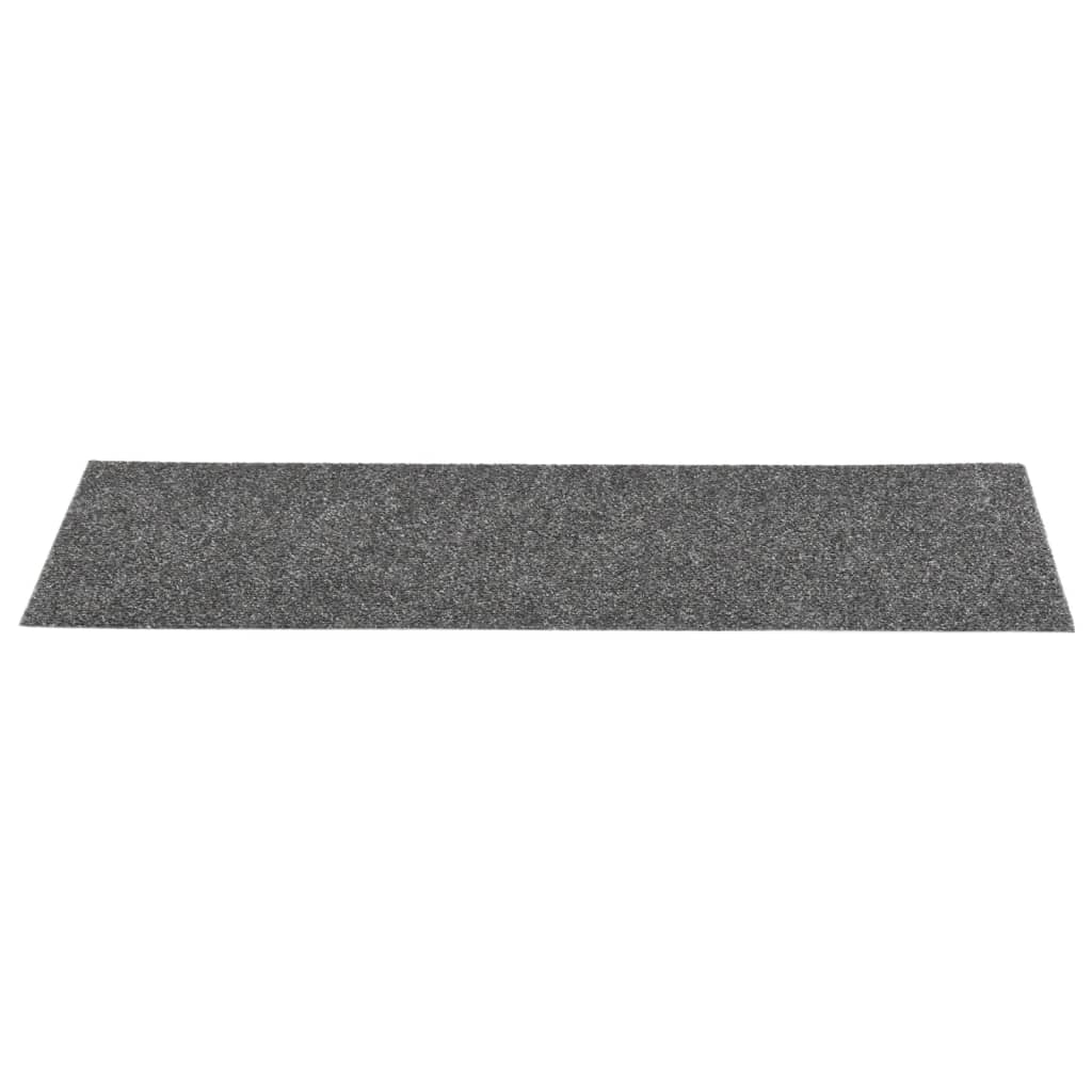 Selbstklebende Treppenmatten 15 Stk. 76x20 cm Graubraun