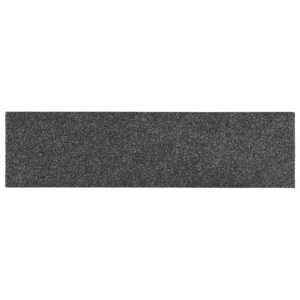 Selbstklebende Treppenmatten 15 Stk. 76x20 cm Graubraun