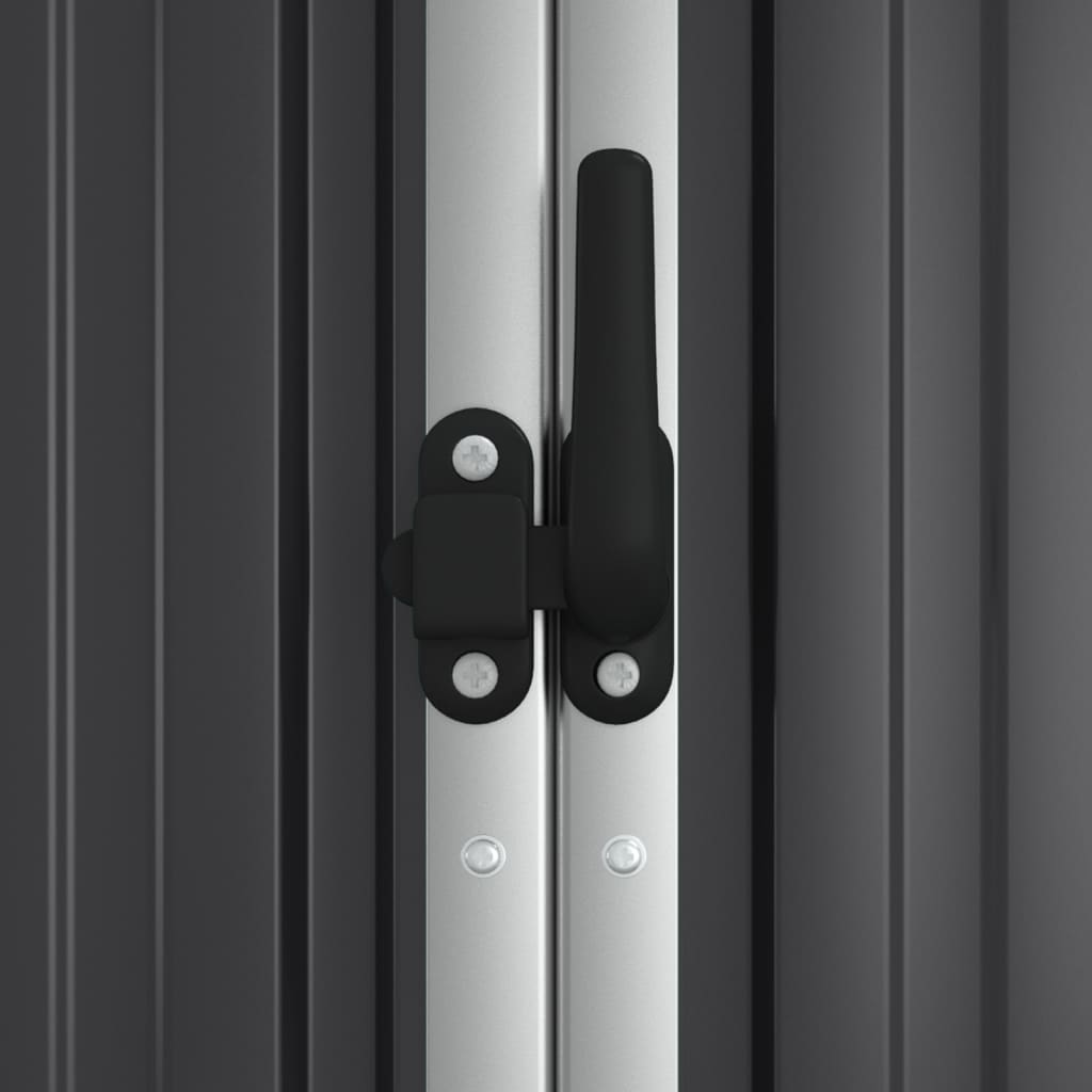 Geräteschuppen Anthrazit 225x89x161 cm Verzinkter Stahl