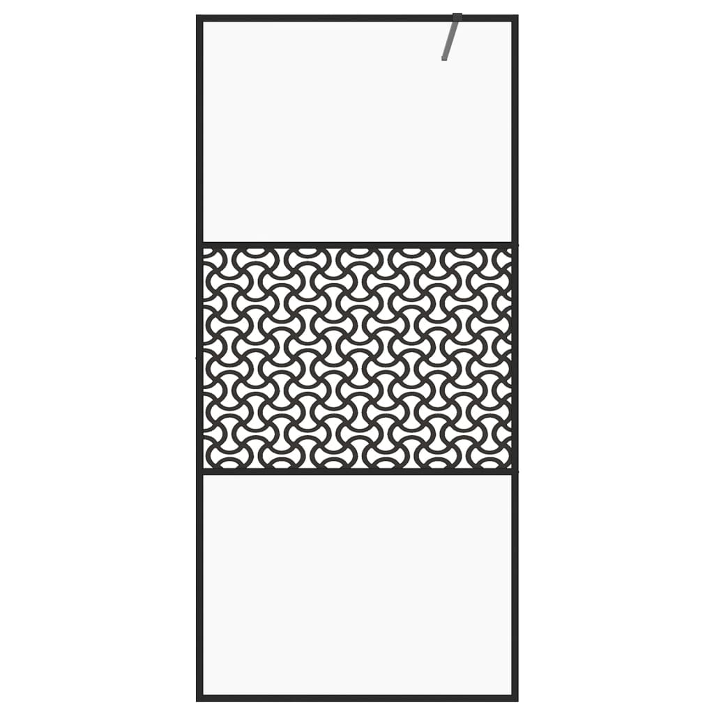 Duschwand für Begehbare Dusche mit Klarem ESG Glas 90x195 cm