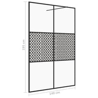 Thumbnail for Duschwand für Begehbare Dusche mit Klarem ESG-Glas 140x195 cm