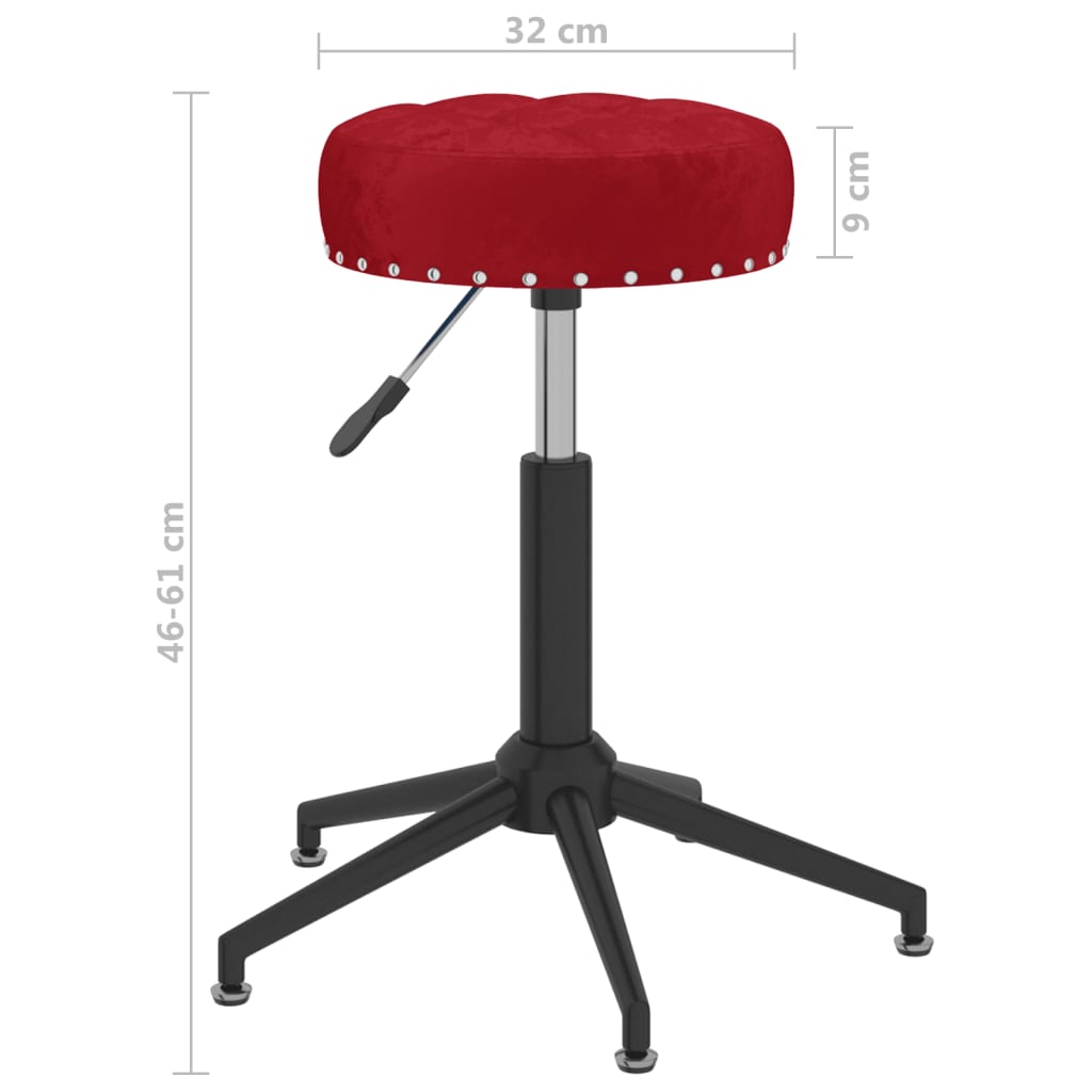 Essstühle 2 Stk. Drehbar Weinrot Samt