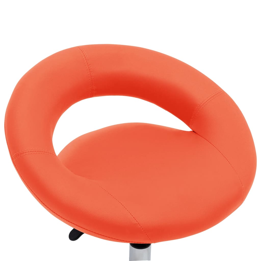 Esszimmerstühle 2 Stk. Drehbar Orange Kunstleder