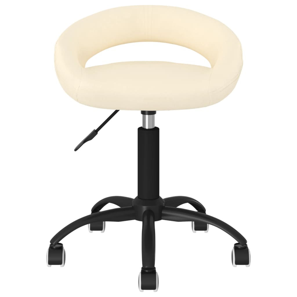 Esszimmerstühle 2 Stk. Drehbar Creme Samt