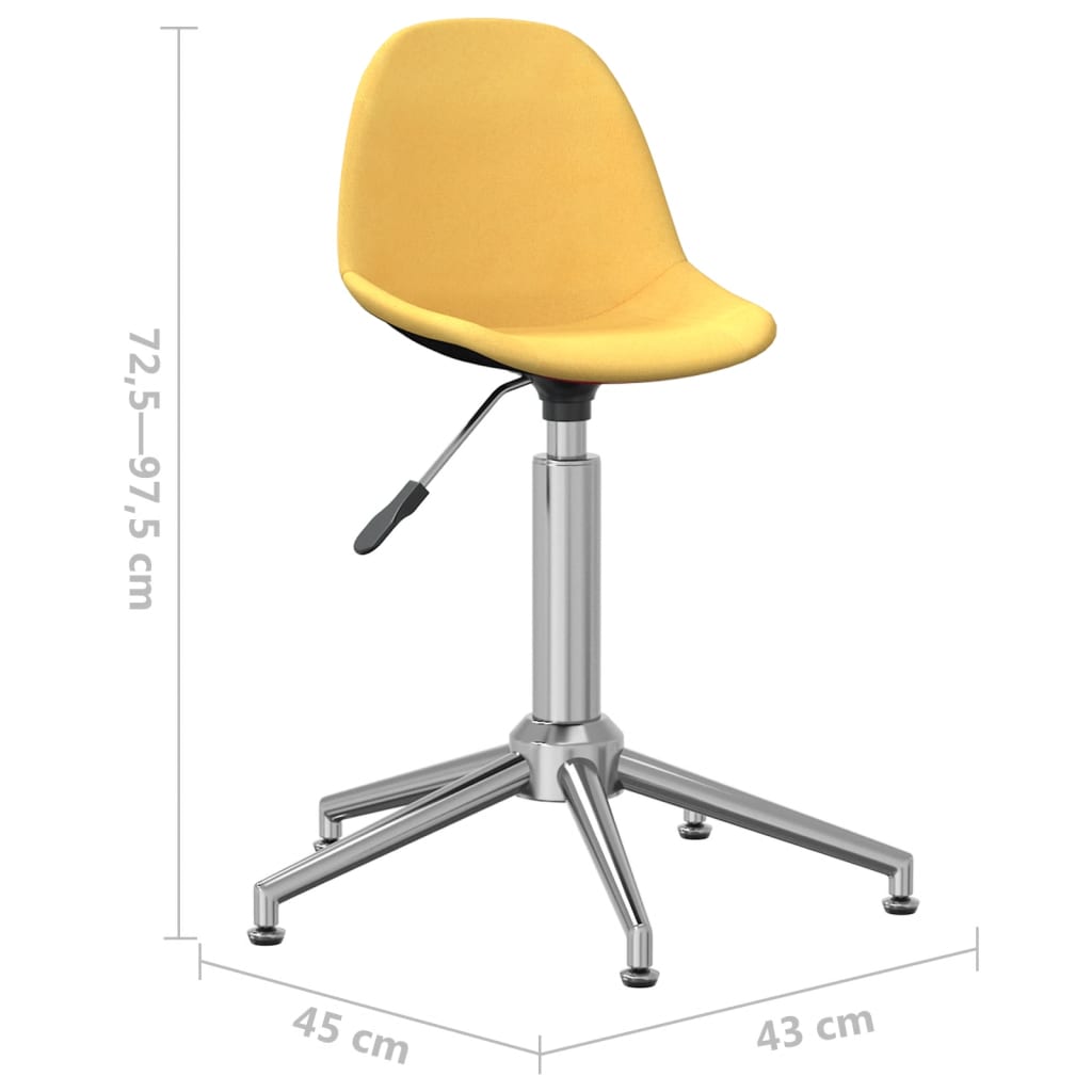 Esszimmerstühle 2 Stk. Drehbar Senfgelb Stoff