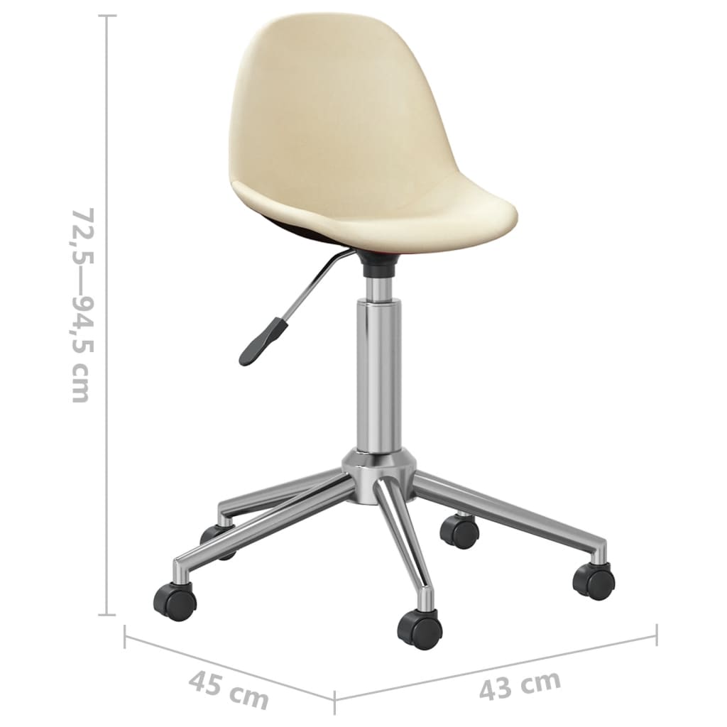 Esszimmerstühle 2 Stk. Drehbar Creme Stoff