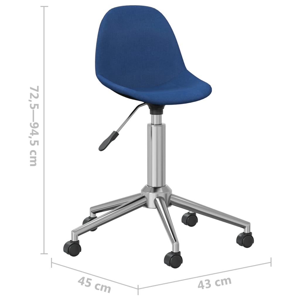 Esszimmerstühle 2 Stk. Drehbar Blau Stoff